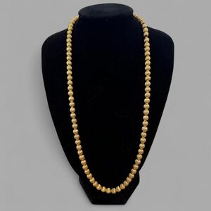 Gold Beaded Women's Necklace - Elegant Gold Strand